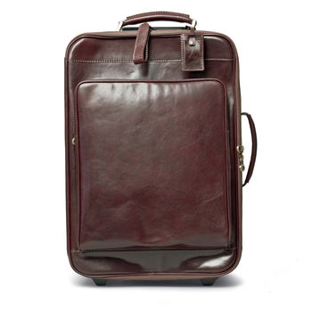 Luxury Wheeled Leather Luggage Bag. 'the Piazzale' By Maxwell Scott ...