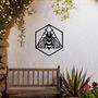 Geometric Bee Metal Wall Art For Garden Decor And Gift, thumbnail 4 of 10