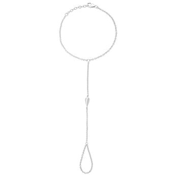 Sterling Silver Designer Single Drop Hand Chain, 2 of 2
