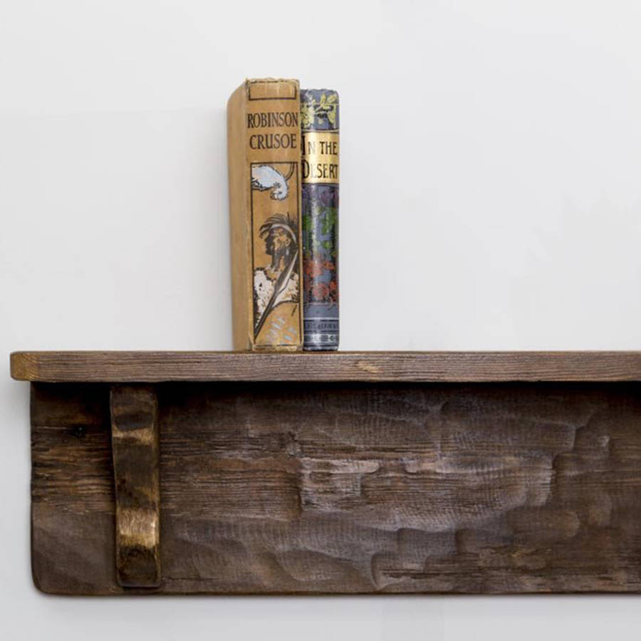 handmade reclaimed wood shelf by hand and craft