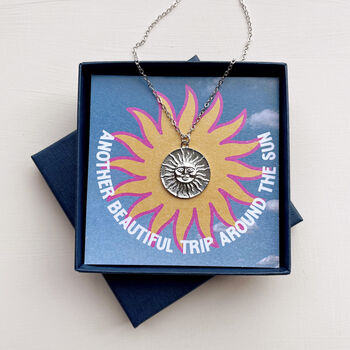 Happy Birthday Sun Necklace And Card Set, 3 of 10