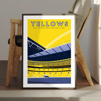 Oxford United Yellows Wembley Poster, 3 of 7