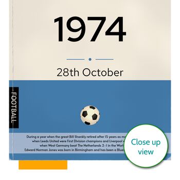 Personalised 50th Birthday Print 1974 Book Cover Gift, 10 of 12