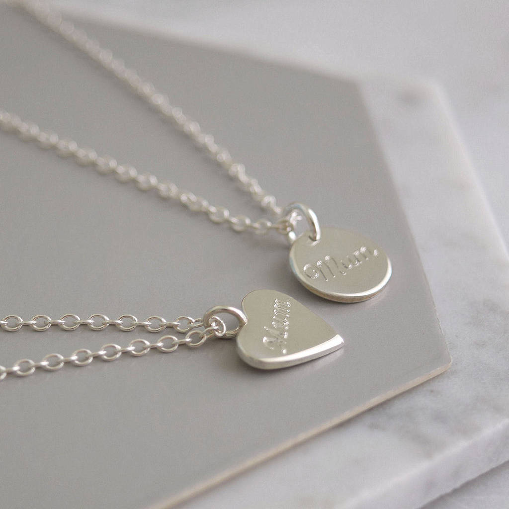 Sterling silver mum necklace Clearance