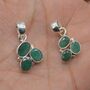 Emerald Pendant: Sterling Silver, May Birthstone, thumbnail 1 of 8