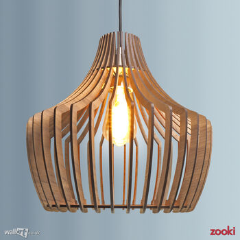 Zooki One 'Freya' Wooden Pendant Light, 4 of 9