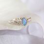 Dainty Silver Opal Ring, thumbnail 1 of 9