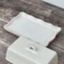 White Wavy Edge Butter Dish, thumbnail 2 of 3
