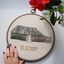 Personalised Hand Embroidered Wedding Venue Portrait, thumbnail 4 of 12