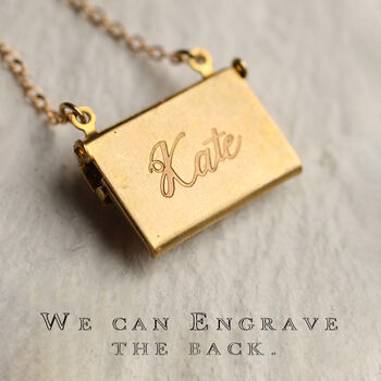 Personalised Envelope Locket Necklace, 4 of 11