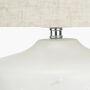 White Small Floral Ceramic Table Lamp, thumbnail 8 of 9