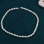 Genuine Freshwater Pearl Necklace In Sterling Silver, thumbnail 3 of 11