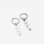 Baroque Pearl Small Dangle Earrings Sterling Silver, thumbnail 3 of 3