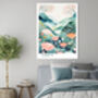 Tokyo Japan Mountains Art Print, thumbnail 3 of 3