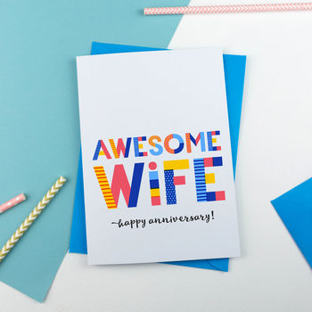 Awesome Wife All Purpose Personalised Card, 2 of 2