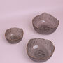 G Decor Calypso Grey Gold Rim Glass Bowls Serving Bowls, thumbnail 4 of 7