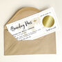 Personalised Boarding Pass Scratch And Reveal Gift Voucher: Gold Circle Design, thumbnail 10 of 10