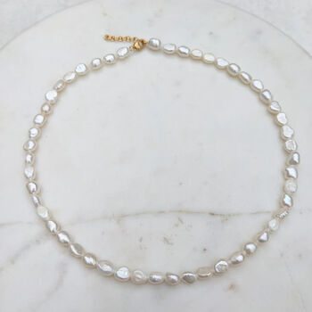 Alyssa Small Pearl Choker Necklace, 2 of 2