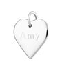 Engraved Sterling Silver Medium Heart Charm, thumbnail 1 of 7