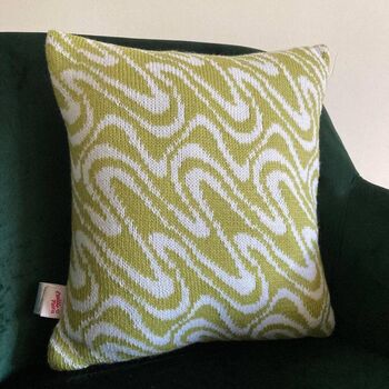 Swirly Knitted Cushion, 7 of 12