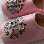Girl's Handmade Leather Slippers With Sequins, thumbnail 6 of 12