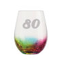 Personalised Rainbow Glass Tumbler 80th Birthday, thumbnail 2 of 3
