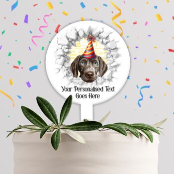 Personalised Weimaraner Birthday Break Through, 4 of 8