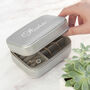 Personalised Metallic Grey Travel Jewellery Case, thumbnail 3 of 5