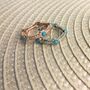 Turquoise Gemstone 18k Rose Gold Plated Stacking Ring, thumbnail 2 of 3