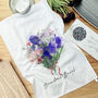 Personalised Family Birth Flower Bouquet Tea Towel, thumbnail 10 of 12