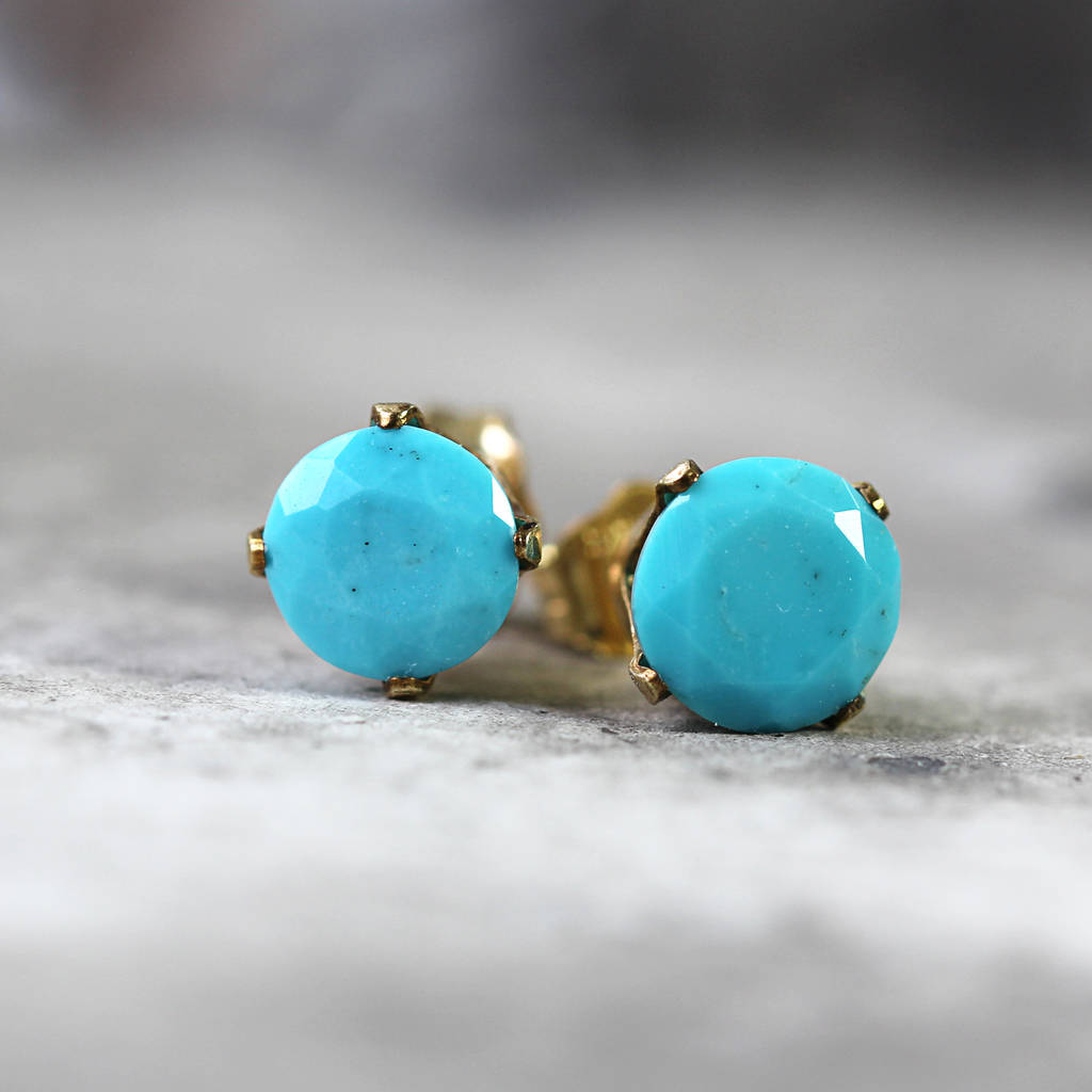 Turquoise Stud Earrings By Artique Boutique