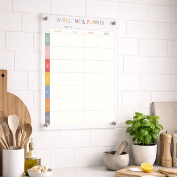 Personalise Acrylic Weekly Meal Planner Whiteboard, 2 of 7