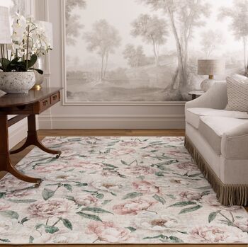 Hug Rug Eco Washable Blooming Peonies Pink, 5 of 6
