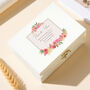 Personalised Floral Wishes White Wooden Keepsake Box, thumbnail 2 of 8