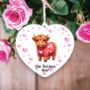 Personalised Highland Cow Love Decoration, thumbnail 2 of 2