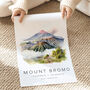 Indonesia Travel Poster Of Mount Bromo, thumbnail 2 of 7
