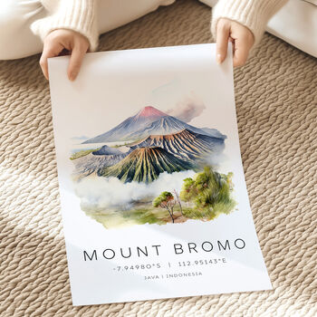 Indonesia Travel Poster Of Mount Bromo, 2 of 7