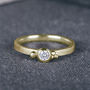 9ct Yellow Gold Seeded Engagement Ring With Diamond, thumbnail 1 of 3