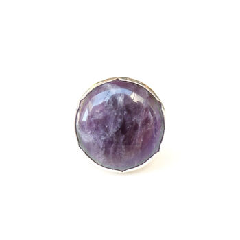 Purple Amethyst Gemstone Ring Set In Sterling Silver, 2 of 4