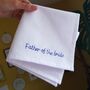 Personalised Hand Embroidered Handkerchief For Groom, thumbnail 6 of 12