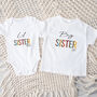 Personalised Sister Or Brother Leopard T Shirt Or Vest, thumbnail 2 of 3