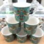 Set Of Six Palace Mugs In William Morris Teal Strawberry Thief Design, thumbnail 10 of 12