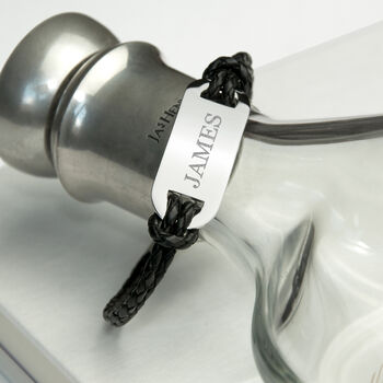 Personalised Men's Statement Leather Bracelet, 5 of 12