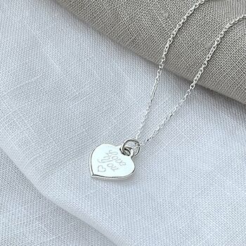 Love You Heart Necklace, 3 of 6