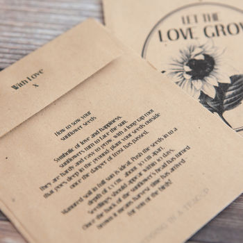 Personalised Retro Design Sunflower Seed Packet, 2 of 4