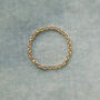 9ct Yellow Gold Trace Chain Ring, thumbnail 2 of 4