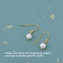 Sterling Silver Irregular Shaped Round Pearl Earrings, thumbnail 5 of 12