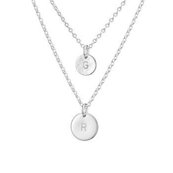 Sterling Silver Layered Initial Necklaces, 2 of 7