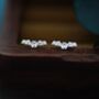Extra Tiny Bat Stud Earrings In Sterling Silver, thumbnail 1 of 12