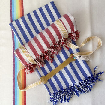 Personalised Cotton Towel Shawl, Christmas Gift For Couples, 5 of 12